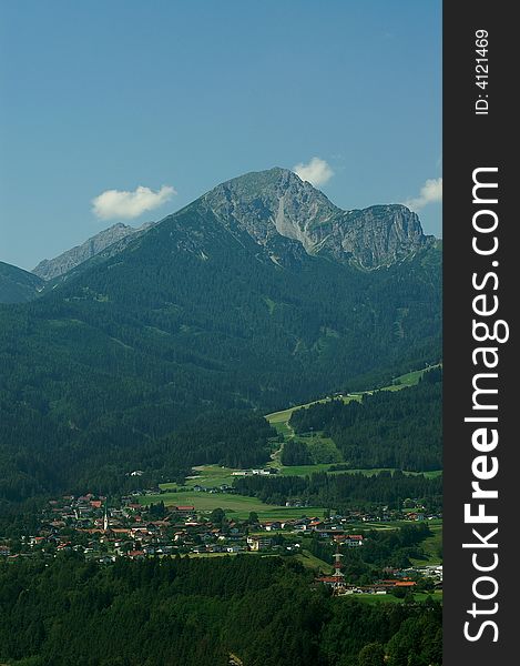 The village of Mutters with environment near Innsbruck