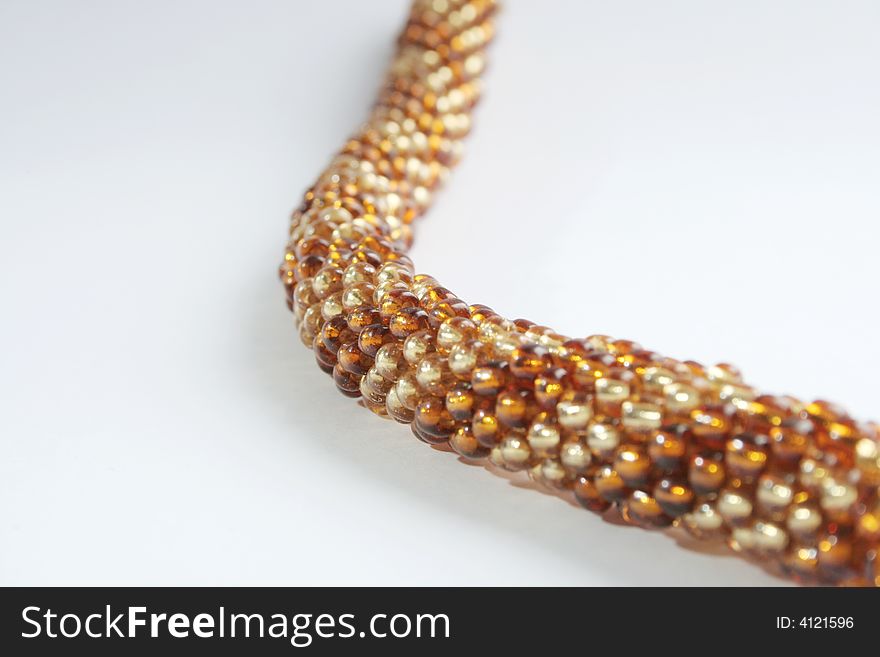 Bracelet - snake from a brown beads. Bracelet - snake from a brown beads