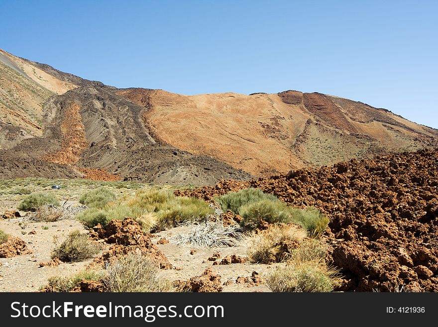 Volcanic landscape on the island of Tenerife