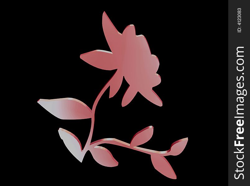 3D handmade flower with modern look in pink