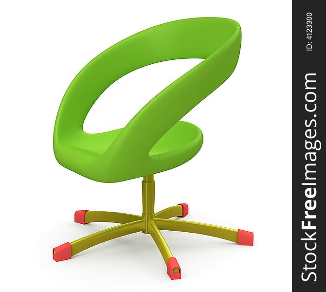 Lite Green Seat Nut. Left-side View. 3D render.