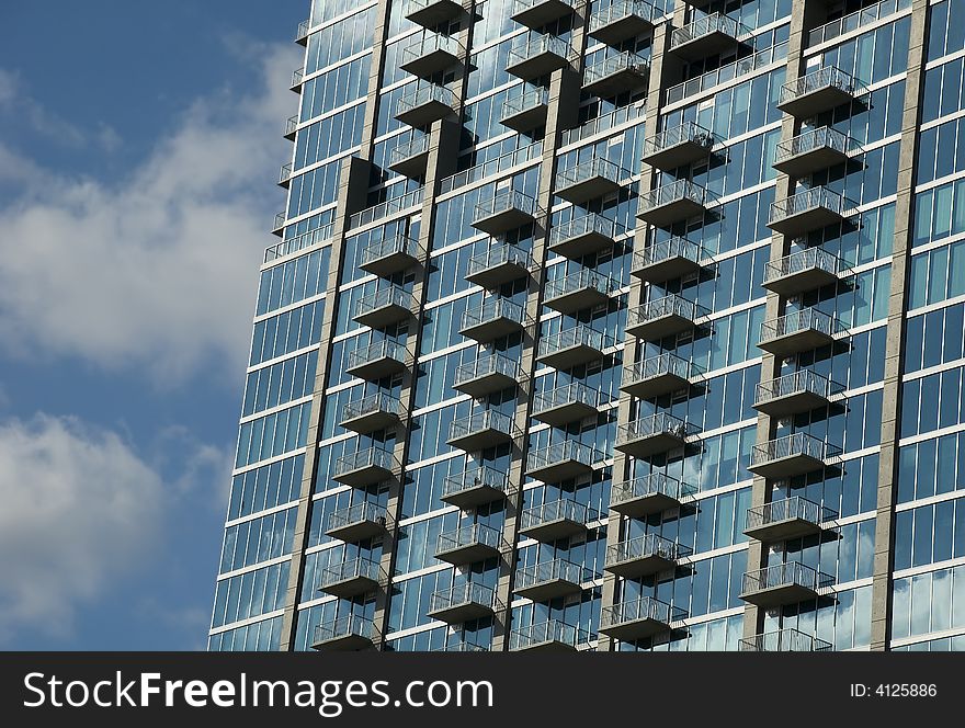 Closeup of High Rise in Tampa Bay, Florida