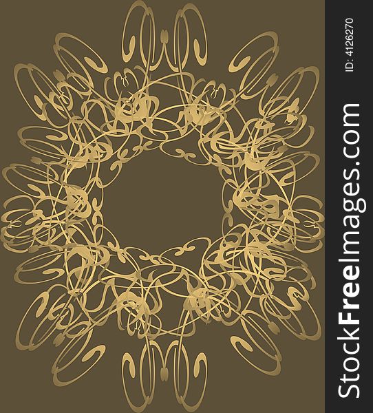 Abstract gold grame -  illustration. Abstract gold grame -  illustration