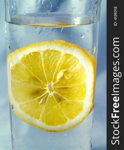 Slice Of Lemon In A Glass