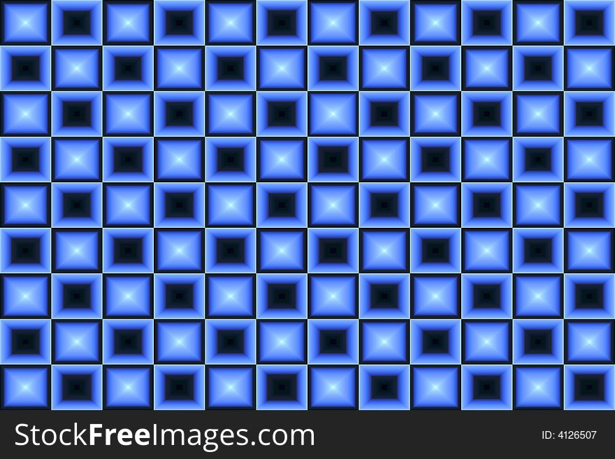 Blue and Black Square  Background