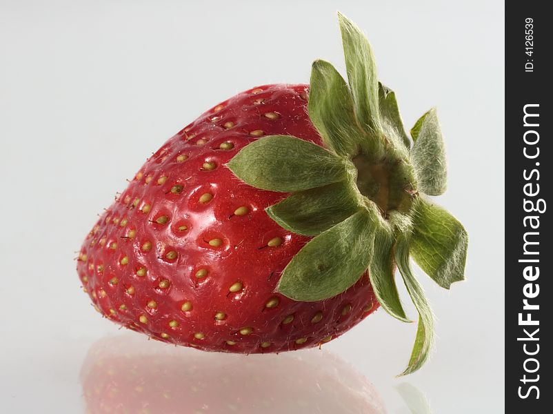 Freshly picked strawberry straight from the plant