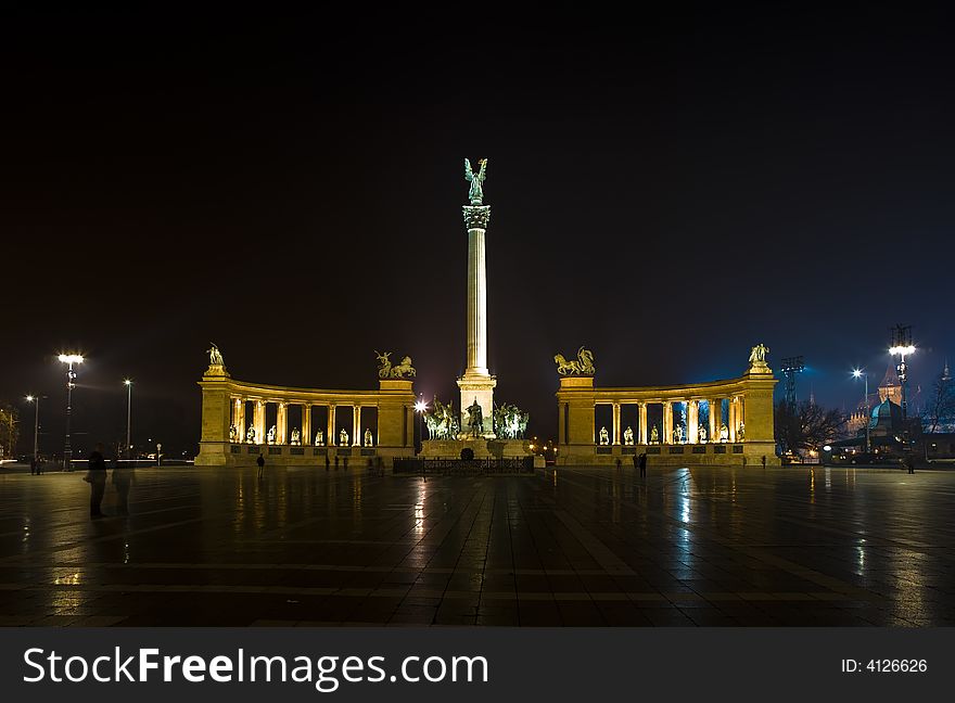 Hero's square in Budapest, Hungary. Hero's square in Budapest, Hungary