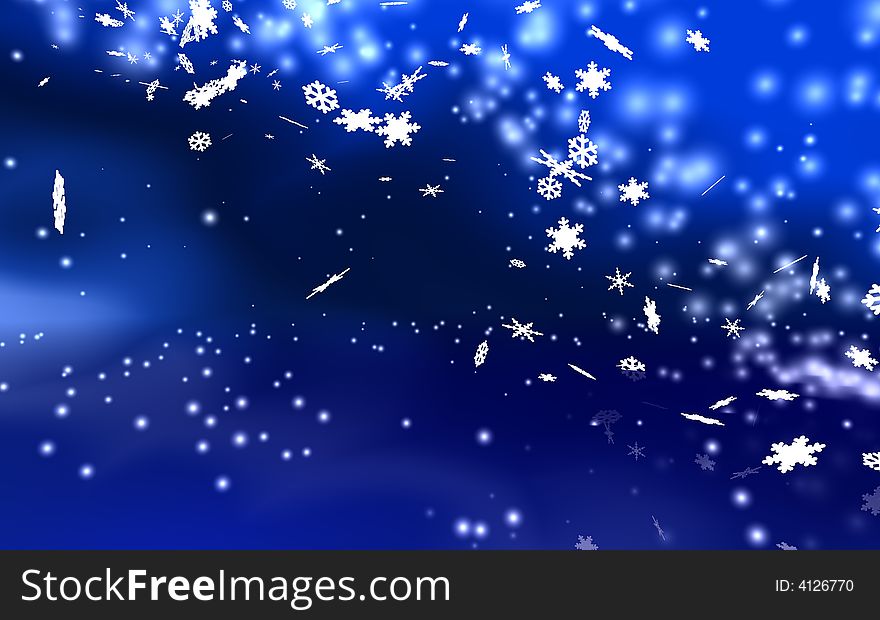 3d stars on christmas background
