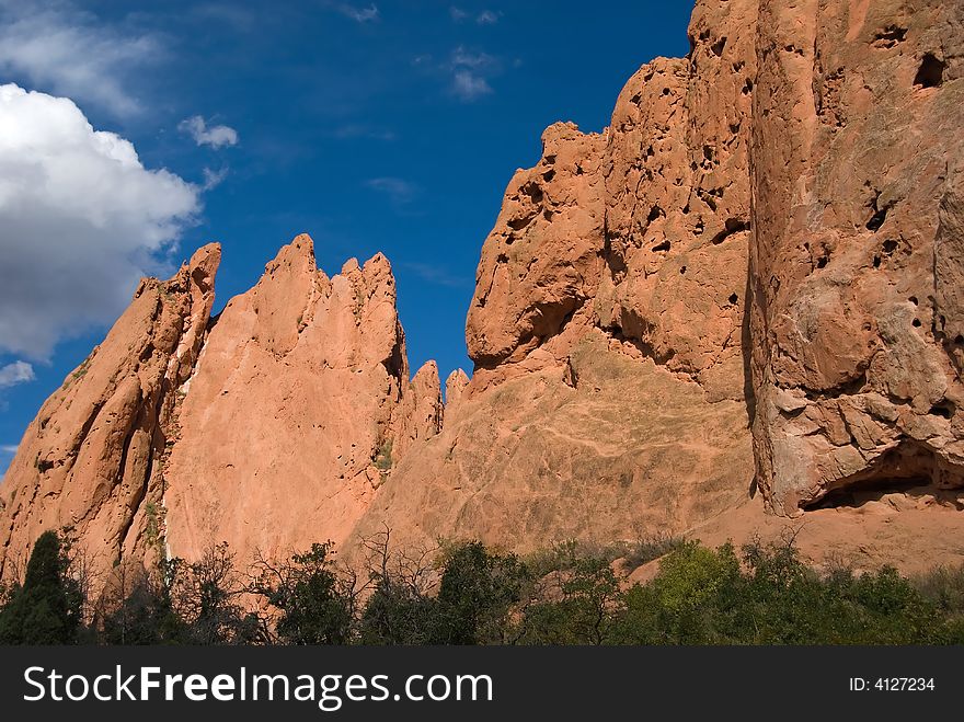 The amazing landscape of the Garden of the Gods, Colorado Springs, Colorado.