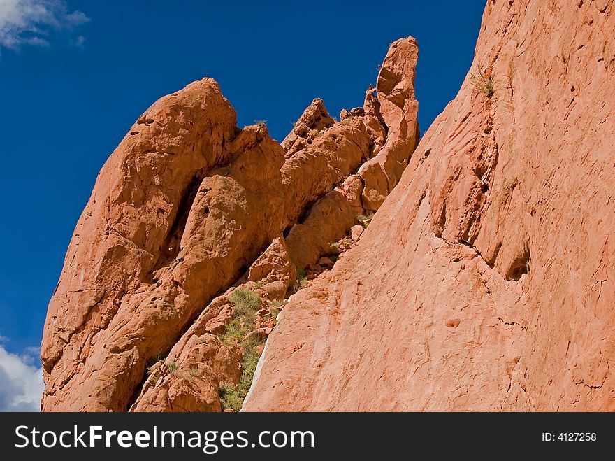 An amazing sandstone outcrop, looking like a weird alien sculpture - Garden of the Gods, Colorado. An amazing sandstone outcrop, looking like a weird alien sculpture - Garden of the Gods, Colorado.