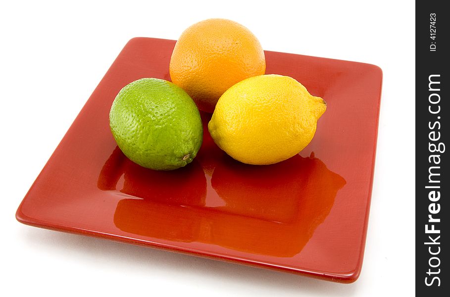 Lemon, lime and orange isolated on white background. Lemon, lime and orange isolated on white background.