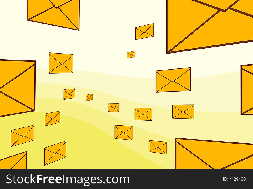Vector illustration of letter envelopes. Vector illustration of letter envelopes