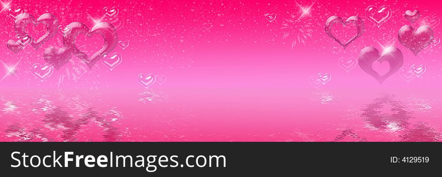 Valentine`s day background, with lots of hearts and a beautiful design.