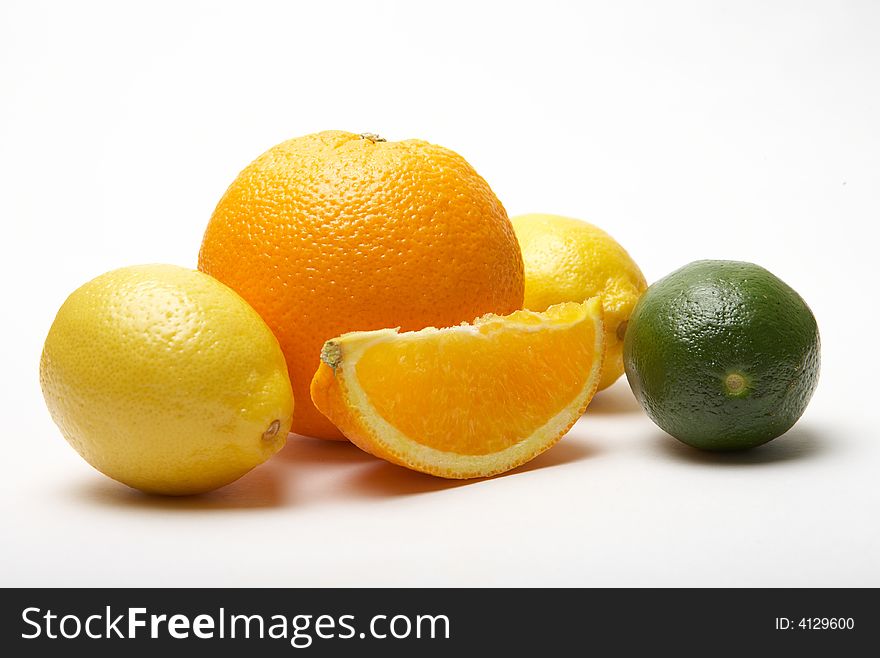 Orange, Lemon, Lime Isolated