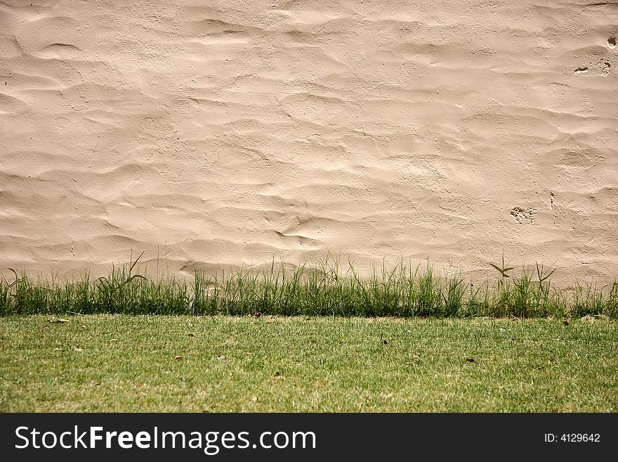 Landscape photo of a domestic boundary wall. Landscape photo of a domestic boundary wall