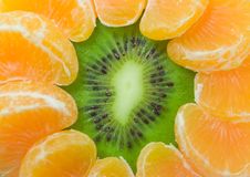 Kiwi And Tangerine Background Stock Photo Kiwi And Tangerine Background Stock Photo