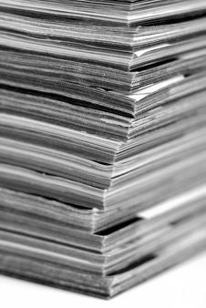 Stack Of Magazines Royalty Free Stock Photography