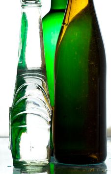 Some Vine Bottles Royalty Free Stock Images