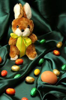 Easter Eggs And Bunny Royalty Free Stock Photography Easter Eggs And Bunny Royalty Free Stock Photography