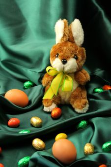 Easter Eggs And Bunny Stock Photography Easter Eggs And Bunny Stock Photography