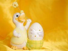 Easter Egg And Duck Stock Photography Easter Egg And Duck Stock Photography