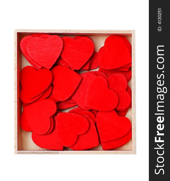 Box with hearts -valentine concept