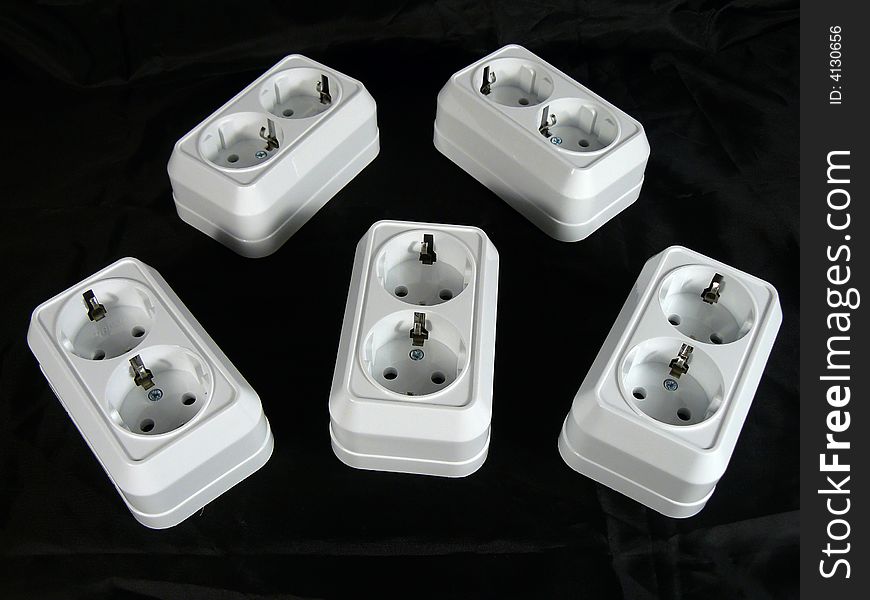 Five electric external double sockets