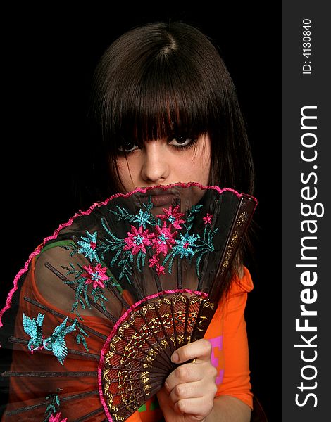Girl With A Spanish Fan