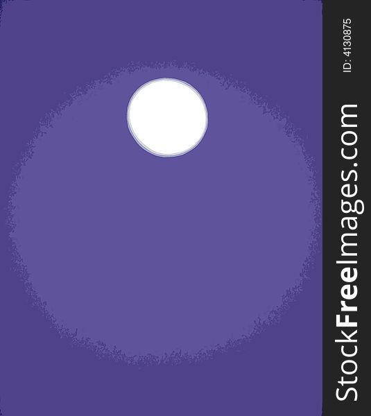 Illustration of a full moon in a purple sky. Illustration of a full moon in a purple sky.