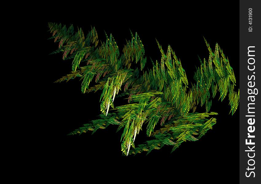 Fractal fern leaf