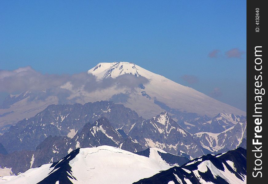 Mountains. Caucasus.Kabardino-Balkariya. Bezengi. Elbrus is the highest mauntain of Caucasus & Europe