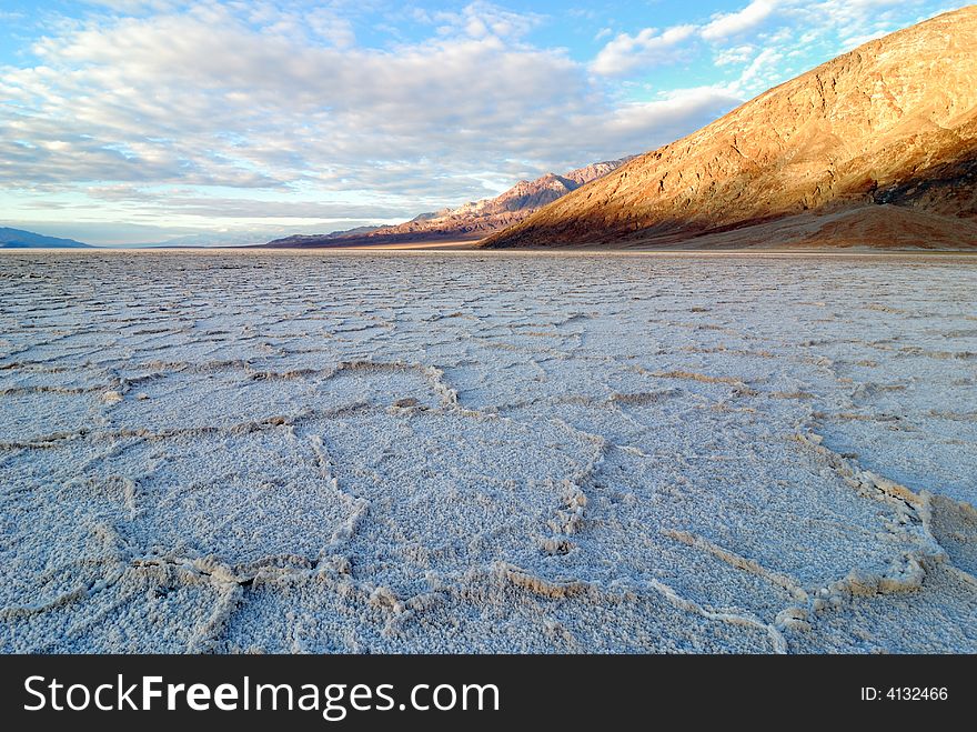 Bad Water Basin at Death Valley National Park in California. Bad Water Basin at Death Valley National Park in California