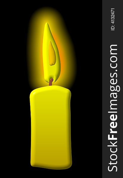 Candle - a computer generated image