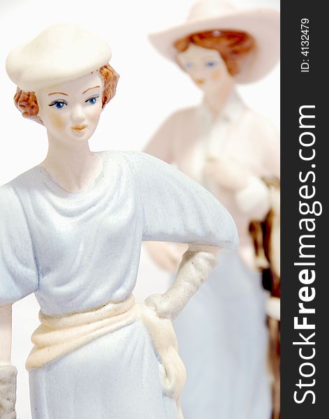 Figurines of two young women. Figurines of two young women