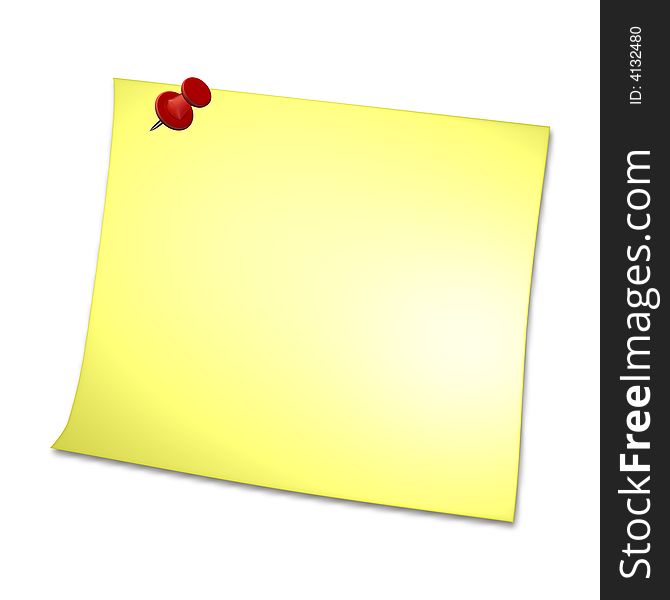 Yellow card - computer generated image