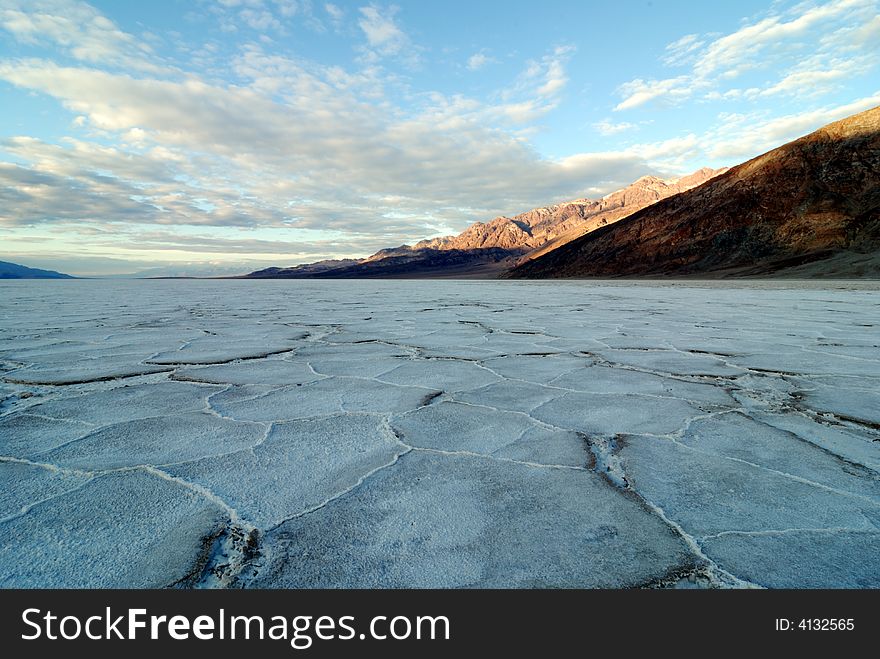 Bad Water Basin at Death Valley National Park in California. Bad Water Basin at Death Valley National Park in California