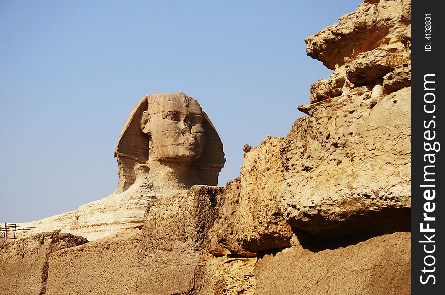 Ancient egyptian Sphinx of Giza. Ancient egyptian Sphinx of Giza