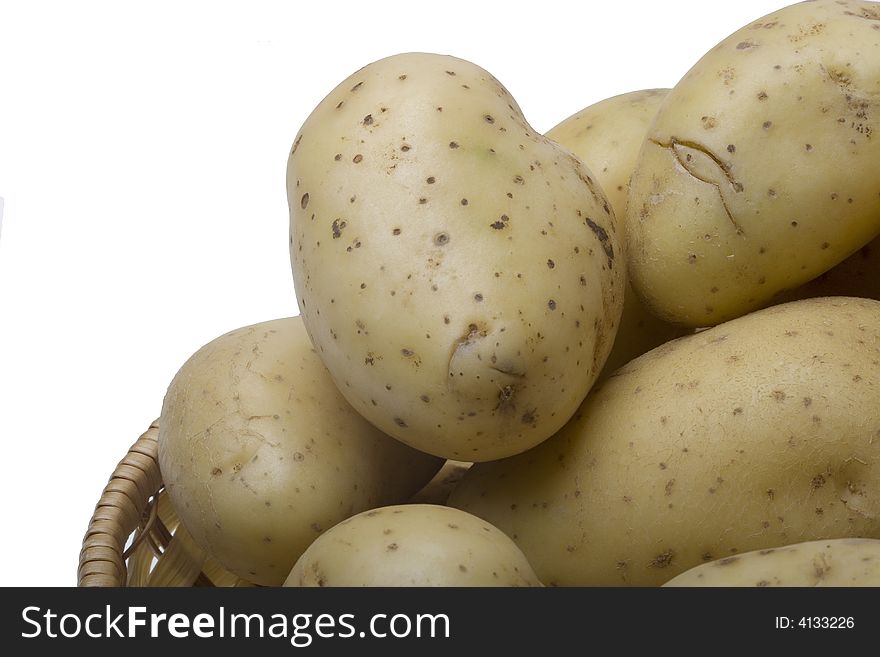 Potatoes On The Wicker Basket