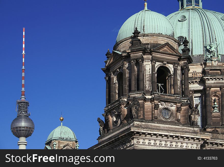 The Berliner Dom and the tv-tower