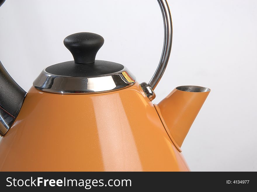 Modern orange electric power kettle. Modern orange electric power kettle