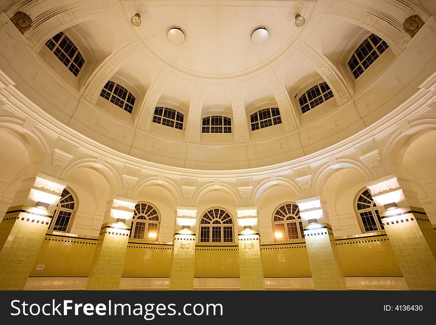 Interiors of the public baths