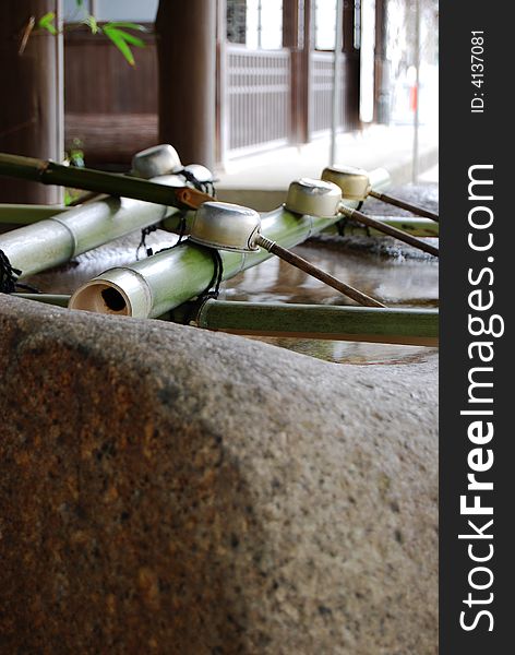 Sacred water in a shrine