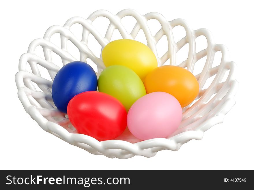 Easter eggs isolated on white background