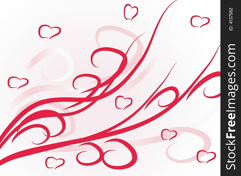 Valentine background with pink hearts. Valentine background with pink hearts
