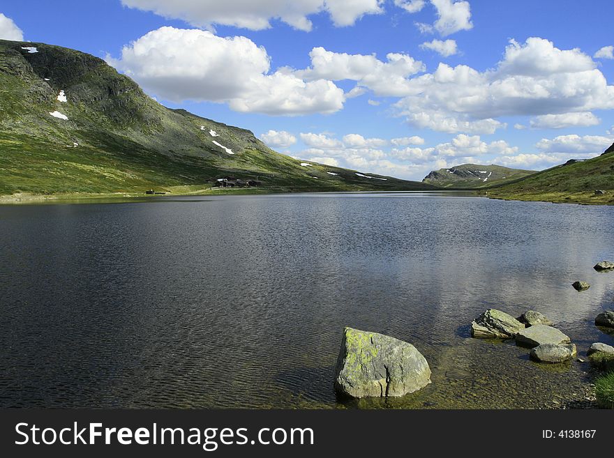 Calm lake for dreams and kind thoughts, nature of Norway