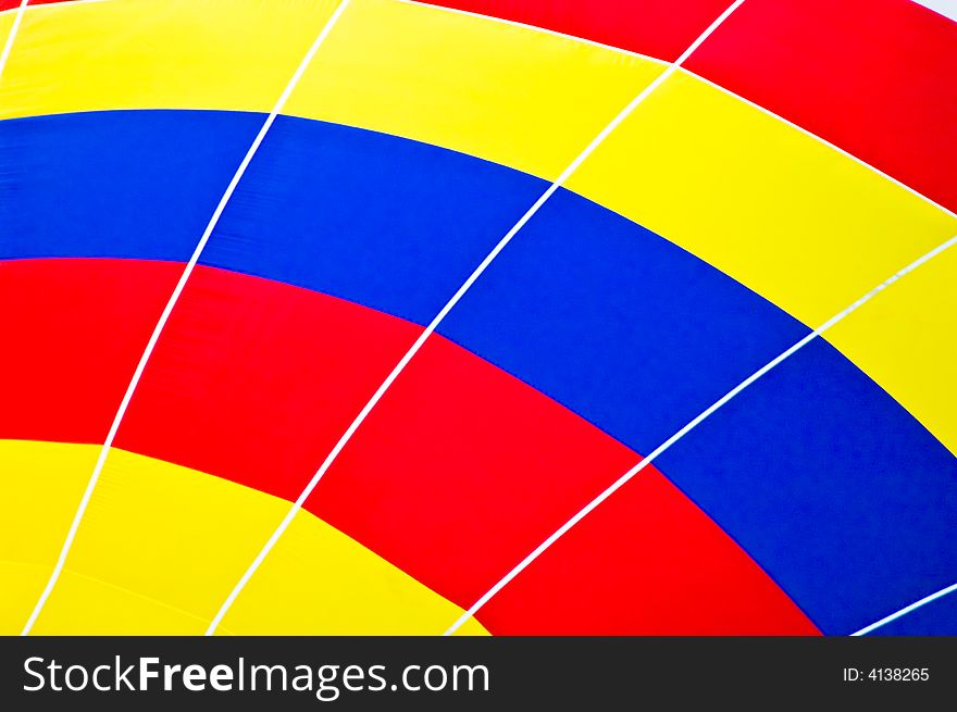 Close up abstract view of a hot air balloon canvas. Close up abstract view of a hot air balloon canvas