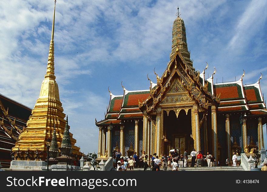 Buddhistic temple in the Grand Palace in bangkok
