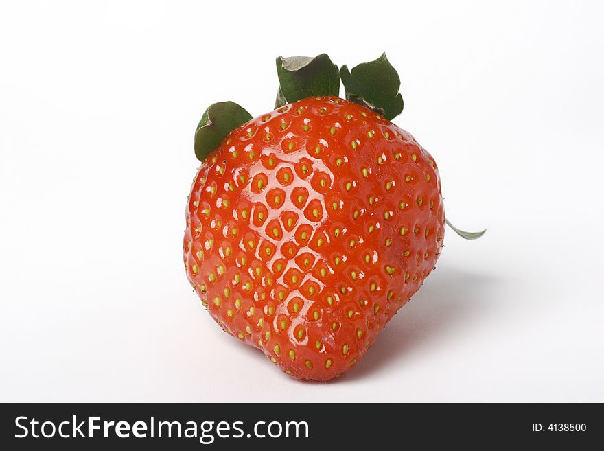 One sweet strawberry closeup shot