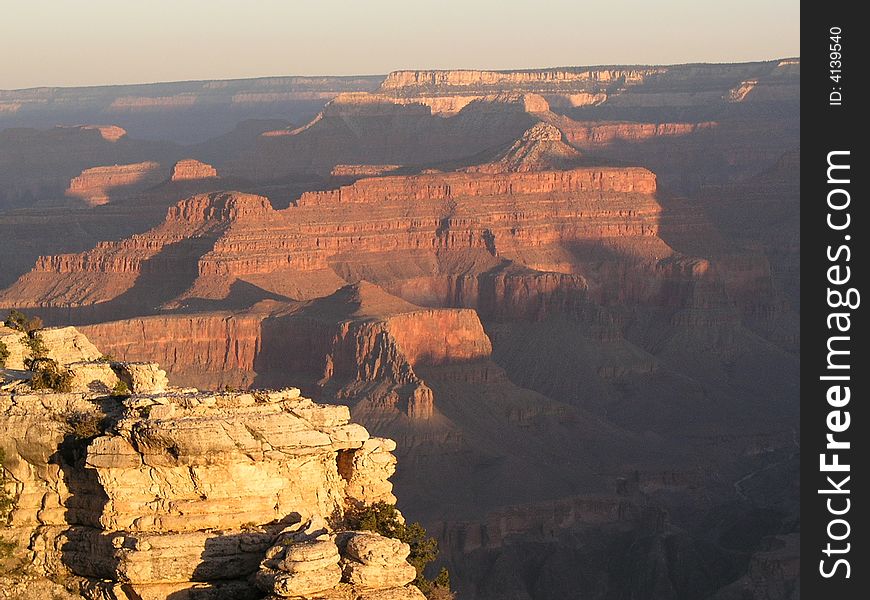 Majestic shot of the south rim of the Grand Canyon. Majestic shot of the south rim of the Grand Canyon.