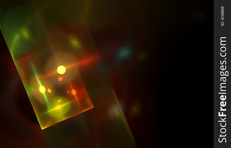 Fractal render of some colorful square elements. Fractal render of some colorful square elements